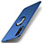 Handyhülle Hülle Hartschalen Kunststoff Schutzhülle Tasche Matt mit Magnetisch Fingerring Ständer A01 für Vivo Y20s Blau