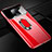 Handyhülle Hülle Hartschalen Kunststoff Schutzhülle Tasche Matt mit Magnetisch Fingerring Ständer A01 für Xiaomi Redmi 10X 5G Rot