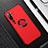 Handyhülle Hülle Hartschalen Kunststoff Schutzhülle Tasche Matt mit Magnetisch Fingerring Ständer P01 für Xiaomi Mi Note 10 Pro