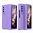 Handyhülle Hülle Hartschalen Kunststoff Schutzhülle Tasche Matt T02 für Samsung Galaxy Z Fold3 5G Violett