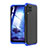 Handyhülle Hülle Hartschalen Kunststoff Schutzhülle Tasche Matt Vorder und Rückseite 360 Grad Ganzkörper für Huawei Nova 6 SE Blau und Schwarz