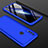 Handyhülle Hülle Hartschalen Kunststoff Schutzhülle Tasche Matt Vorder und Rückseite 360 Grad Ganzkörper für Oppo A31 Blau