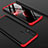 Handyhülle Hülle Hartschalen Kunststoff Schutzhülle Tasche Matt Vorder und Rückseite 360 Grad Ganzkörper für Oppo A31 Rot und Schwarz