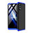 Handyhülle Hülle Hartschalen Kunststoff Schutzhülle Tasche Matt Vorder und Rückseite 360 Grad Ganzkörper für Oppo Reno4 4G Blau und Schwarz
