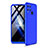 Handyhülle Hülle Hartschalen Kunststoff Schutzhülle Tasche Matt Vorder und Rückseite 360 Grad Ganzkörper für Realme C15 Blau