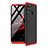 Handyhülle Hülle Hartschalen Kunststoff Schutzhülle Tasche Matt Vorder und Rückseite 360 Grad Ganzkörper für Realme C15 Rot und Schwarz