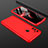 Handyhülle Hülle Hartschalen Kunststoff Schutzhülle Tasche Matt Vorder und Rückseite 360 Grad Ganzkörper für Realme C3 Rot