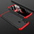 Handyhülle Hülle Hartschalen Kunststoff Schutzhülle Tasche Matt Vorder und Rückseite 360 Grad Ganzkörper für Realme C3 Rot und Schwarz