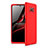 Handyhülle Hülle Hartschalen Kunststoff Schutzhülle Tasche Matt Vorder und Rückseite 360 Grad Ganzkörper für Xiaomi Poco X3 NFC Rot