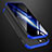 Handyhülle Hülle Hartschalen Kunststoff Schutzhülle Tasche Matt Vorder und Rückseite 360 Grad Ganzkörper M01 für Apple iPhone 13 Mini Blau und Schwarz