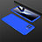 Handyhülle Hülle Hartschalen Kunststoff Schutzhülle Tasche Matt Vorder und Rückseite 360 Grad Ganzkörper M01 für Oppo A93 Blau