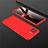 Handyhülle Hülle Hartschalen Kunststoff Schutzhülle Tasche Matt Vorder und Rückseite 360 Grad Ganzkörper M01 für Oppo A93 Rot