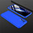 Handyhülle Hülle Hartschalen Kunststoff Schutzhülle Tasche Matt Vorder und Rückseite 360 Grad Ganzkörper M01 für Oppo Reno4 4G Blau