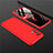 Handyhülle Hülle Hartschalen Kunststoff Schutzhülle Tasche Matt Vorder und Rückseite 360 Grad Ganzkörper M01 für Oppo Reno4 4G Rot
