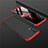 Handyhülle Hülle Hartschalen Kunststoff Schutzhülle Tasche Matt Vorder und Rückseite 360 Grad Ganzkörper M01 für Oppo Reno4 4G Rot und Schwarz