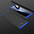 Handyhülle Hülle Hartschalen Kunststoff Schutzhülle Tasche Matt Vorder und Rückseite 360 Grad Ganzkörper M01 für Oppo Reno4 F Blau und Schwarz