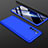 Handyhülle Hülle Hartschalen Kunststoff Schutzhülle Tasche Matt Vorder und Rückseite 360 Grad Ganzkörper M01 für Oppo Reno4 Pro 4G Blau