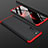Handyhülle Hülle Hartschalen Kunststoff Schutzhülle Tasche Matt Vorder und Rückseite 360 Grad Ganzkörper M01 für Oppo Reno4 Pro 4G Rot und Schwarz