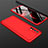 Handyhülle Hülle Hartschalen Kunststoff Schutzhülle Tasche Matt Vorder und Rückseite 360 Grad Ganzkörper M01 für Realme 7 Rot