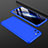Handyhülle Hülle Hartschalen Kunststoff Schutzhülle Tasche Matt Vorder und Rückseite 360 Grad Ganzkörper M01 für Realme C11 Blau