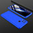 Handyhülle Hülle Hartschalen Kunststoff Schutzhülle Tasche Matt Vorder und Rückseite 360 Grad Ganzkörper M01 für Realme C15 Blau