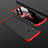Handyhülle Hülle Hartschalen Kunststoff Schutzhülle Tasche Matt Vorder und Rückseite 360 Grad Ganzkörper M01 für Realme C15 Rot und Schwarz