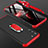 Handyhülle Hülle Hartschalen Kunststoff Schutzhülle Tasche Matt Vorder und Rückseite 360 Grad Ganzkörper M01 für Samsung Galaxy S22 5G Rot und Schwarz