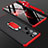 Handyhülle Hülle Hartschalen Kunststoff Schutzhülle Tasche Matt Vorder und Rückseite 360 Grad Ganzkörper M01 für Samsung Galaxy S22 Ultra 5G Rot und Schwarz