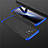 Handyhülle Hülle Hartschalen Kunststoff Schutzhülle Tasche Matt Vorder und Rückseite 360 Grad Ganzkörper M01 für Xiaomi Poco X3 NFC Blau und Schwarz