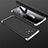 Handyhülle Hülle Hartschalen Kunststoff Schutzhülle Tasche Matt Vorder und Rückseite 360 Grad Ganzkörper M01 für Xiaomi Poco X3 NFC Silber und Schwarz