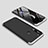 Handyhülle Hülle Hartschalen Kunststoff Schutzhülle Tasche Matt Vorder und Rückseite 360 Grad Ganzkörper M01 für Xiaomi Redmi Note 8 Silber und Schwarz