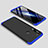 Handyhülle Hülle Hartschalen Kunststoff Schutzhülle Tasche Matt Vorder und Rückseite 360 Grad Ganzkörper M01 für Xiaomi Redmi Note 8T Blau und Schwarz