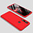 Handyhülle Hülle Hartschalen Kunststoff Schutzhülle Tasche Matt Vorder und Rückseite 360 Grad Ganzkörper M01 für Xiaomi Redmi Note 8T Rot