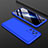 Handyhülle Hülle Hartschalen Kunststoff Schutzhülle Tasche Matt Vorder und Rückseite 360 Grad Ganzkörper M02 für Huawei P40 Blau