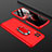 Handyhülle Hülle Hartschalen Kunststoff Schutzhülle Tasche Matt Vorder und Rückseite 360 Grad Ganzkörper mit Fingerring Ständer für Huawei Nova 6 SE Rot