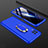 Handyhülle Hülle Hartschalen Kunststoff Schutzhülle Tasche Matt Vorder und Rückseite 360 Grad Ganzkörper mit Fingerring Ständer für Huawei P40 Lite Blau