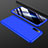 Handyhülle Hülle Hartschalen Kunststoff Schutzhülle Tasche Matt Vorder und Rückseite 360 Grad Ganzkörper P01 für Xiaomi Mi A3 Blau