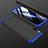 Handyhülle Hülle Hartschalen Kunststoff Schutzhülle Tasche Matt Vorder und Rückseite 360 Grad Ganzkörper P01 für Xiaomi Mi A3 Blau und Schwarz