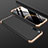 Handyhülle Hülle Hartschalen Kunststoff Schutzhülle Tasche Matt Vorder und Rückseite 360 Grad Ganzkörper P01 für Xiaomi Mi A3 Gold und Schwarz