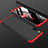Handyhülle Hülle Hartschalen Kunststoff Schutzhülle Tasche Matt Vorder und Rückseite 360 Grad Ganzkörper P01 für Xiaomi Mi A3 Rot und Schwarz