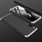 Handyhülle Hülle Hartschalen Kunststoff Schutzhülle Tasche Matt Vorder und Rückseite 360 Grad Ganzkörper P01 für Xiaomi Mi A3 Silber und Schwarz