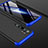 Handyhülle Hülle Hartschalen Kunststoff Schutzhülle Tasche Matt Vorder und Rückseite 360 Grad Ganzkörper P01 für Xiaomi Mi Note 10 Pro Blau und Schwarz