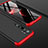 Handyhülle Hülle Hartschalen Kunststoff Schutzhülle Tasche Matt Vorder und Rückseite 360 Grad Ganzkörper P01 für Xiaomi Mi Note 10 Pro Rot und Schwarz