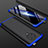 Handyhülle Hülle Hartschalen Kunststoff Schutzhülle Tasche Matt Vorder und Rückseite 360 Grad Ganzkörper P01 für Xiaomi Redmi K30 Pro 5G Blau und Schwarz
