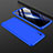 Handyhülle Hülle Hartschalen Kunststoff Schutzhülle Tasche Matt Vorder und Rückseite 360 Grad Ganzkörper P03 für Xiaomi Redmi 9A Blau