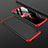 Handyhülle Hülle Hartschalen Kunststoff Schutzhülle Tasche Matt Vorder und Rückseite 360 Grad Ganzkörper P03 für Xiaomi Redmi 9A Rot und Schwarz