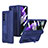 Handyhülle Hülle Hartschalen Kunststoff Schutzhülle Tasche Matt Vorder und Rückseite 360 Grad Ganzkörper P06 für Samsung Galaxy Z Fold2 5G Blau