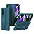 Handyhülle Hülle Hartschalen Kunststoff Schutzhülle Tasche Matt Vorder und Rückseite 360 Grad Ganzkörper P06 für Samsung Galaxy Z Fold2 5G Grün