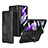 Handyhülle Hülle Hartschalen Kunststoff Schutzhülle Tasche Matt Vorder und Rückseite 360 Grad Ganzkörper P06 für Samsung Galaxy Z Fold2 5G Schwarz