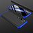 Handyhülle Hülle Hartschalen Kunststoff Schutzhülle Tasche Matt Vorder und Rückseite 360 Grad Ganzkörper R01 für Xiaomi Mi Note 10 Pro Blau und Schwarz